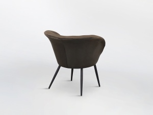 SCAUN DINING OZOME, 80 CM, MARO/NEGRU, TAPITERIE DIN CATIFEA SI PICIOARE DIN METAL, STIL MODERN - Img 4