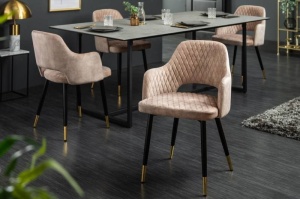 SCAUN DINING, PARIS, DE CULOARE GRI/ROSE DIN CATIFEA, ASPECT INDUSTRIAL, ARTIM GROUP SELECTION