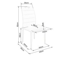 SCAUN DINING RIP, NEGRU BLUVEL 19/NEGRU MAT, TAPITERIE DIN CATIFEA SI PICIOARE DIN METAL, STIL MODERN - Img 4