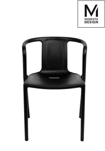 SCAUN DINING/TERASA AIR, NEGRU MAT, DIN POLIPROPILENA, STIL MODERN - Img 3