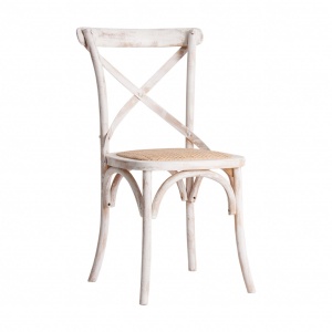 SCAUN LANDAS REF. 23714, CULOARE ALBA, STIL CLASIC, DIN LEMN MASIV DE STEJAR, VIC