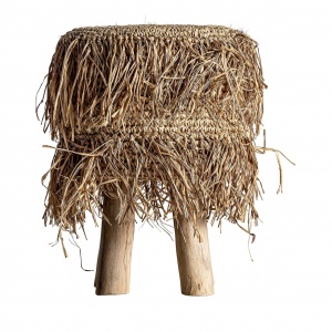 SCAUN NAZOMBE REF. 28938, CULOARE NATURALA , STIL VINTAGE, CULOARE NATURALA, DIN LEMN MASIV DE TEAK SI FIBRA NATURALA, VIC