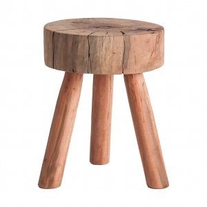 SCAUN NOUNA REF. 27844, CULOARE NATURALA, STIL RUSTIC, DIN LEMN MASIV DE MANGO, VIC
