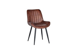 SCAUN ORREN 6134, MARO/NEGRU, DIN PIELE SI METAL, STIL INDUSTRIAL G&C