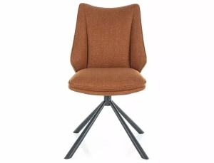SCAUN PIVOTANT KENZIE, SCORTISOARA 42/NEGRU MAT, TAPITERIE DIN STOFA BJORN SI PICIOARE DIN METAL, STIL MODERN - Img 2