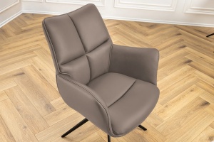 SCAUN ROTATIV, PAPILLON, METAL SI PIELE DE CULOARE MARO, ARTIM GROUP SELECTION - Img 5