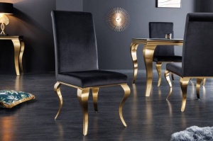 SET 2 SCAUNE DINING, STIL BAROC, LION, DIN METAL AURIU SI CATIFEA, ARTIM GROUP SELECTION