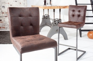 SET 2 SCAUNE, MARO RODEO COD 37057 DIN PIELE ECO, DESIGN RETRO