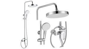 SET DE DUS REA BLOOM, CROM/ALB, DIN ALAMA, CALITATE SUPERIOARA
