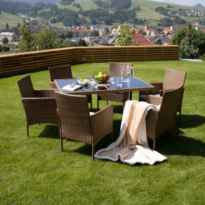 SET DE GRADINA DIN 7 PIESE GARDEN, CREM, STIL MODERN, TK