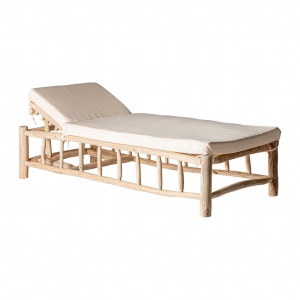 SEZLONG ATIBO REF. 28949,CULOARE NATURALA, STIL RUSTIC, DIN LEMN MASIV TEAK, VIC