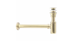 SIFON LAVOAR REA UNIVERSAL, CU DOP TIP CLICK CLACK, AURIU LUCIOS, DIN ALAMA, CALITATE SUPERIOARA - Img 2