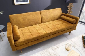 SOFA EXTENSIBILA, 195CM, MICROFIBRA GALBEN PAL, MODEL DEOSEBIT, ARTIM GROUP SELECTION - Img 8