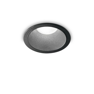 SPOT INCASTRAT GAME ROUND BLACK SILVER STIL MODERN IDEAL LUX