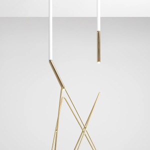 SPOT STICK M, 54,5 CM, ALB/AURIU, DIN METAL, STIL MODERN - Img 4