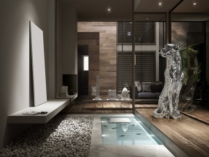 STATUETA DECORATIVA BAGUIRA, 60x150 CM, DIN STICLA SI FIBRE DE STICLA, STIL MODERN - Img 4