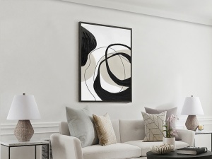 TABLOU CANVAS ACTIO I, 120x80 CM, RAMA DIN POLISTIREN, STIL MODERN