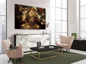 TABLOU DECORATIV FIORELLA, 120x180 CM, DIN STICLA SECURIZATA, STIL MODERN