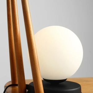 VEIOZA BALL S, 17 CM, NEAGRA, DIN STICLA SI METAL, STIL MODERN - Img 4