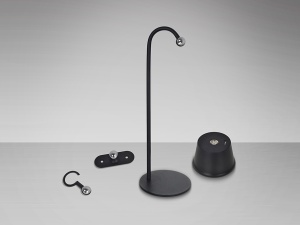 VEIOZA CUCO, 34 CM, NEGRU/OPAL, DIN METAL SI ABS, STIL MODERN - Img 5
