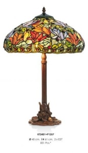 VEIOZA DEOSEBITA TIFFANY, COD KT2401+P1257, DIN METAL SI STICLA