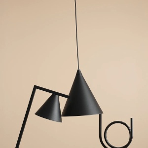 VEIOZA FORM, 40 CM, NEAGRA, DIN METAL, STIL MODERN