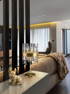 VEIOZA GRACE, 50 CM, AURIU/TRANSPARENT, DIN METAL SI STICLA, STIL MODERN