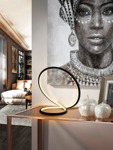 VEIOZA INFINITO, 32 CM, NEGRU MAT/OPAL, DIN METAL, ALUMINIU SI SILICON, STIL MODERN