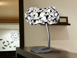 VEIOZA NARISA, 40 CM, CROM/OPAL, DIN METAL SI ACRIL, STIL MODERN - Img 3