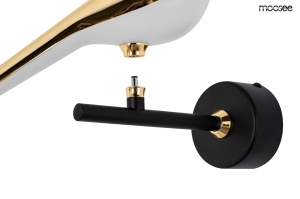 APLICA BIRD GOLD, CONFECTIONATA DIN ACRIL SI METAL, AURIU/ALB, STIL MODERN - Img 5