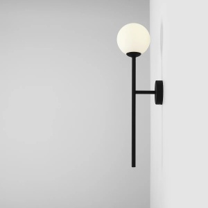 APLICA BOSSO, 58 CM, NEAGRA, DIN STICLA SI METAL, STIL MODERN