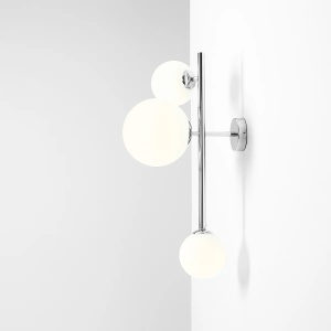 APLICA DIONE, 3 BRATE, 67,5 CM, CROM, DIN STICLA SI METAL, STIL MODERN