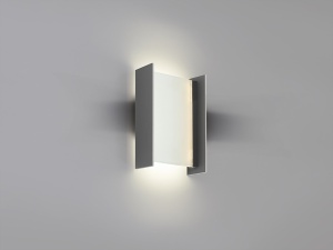 APLICA EXTERIOR MATIA, 24 CM, GRI INCHIS/OPAL, DIN ALUMINIU SI STICLA, STIL MODERN - Img 2