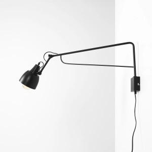 APLICA SOHO LONG, 29 CM, NEAGRA, DIN METAL, STIL MODERN - Img 3