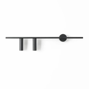 APLICA TREVO, 2 BRATE, 17 CM, NEAGRA, DIN METAL, STIL MODERN