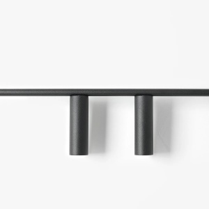 APLICA TREVO, 2 BRATE, 17 CM, NEAGRA, DIN METAL, STIL MODERN - Img 2