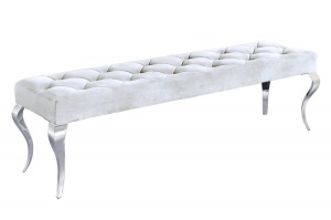 BANCHETA, 170CM, BAROCK 170CM, ARGINTIE, DESIGN MODERN - Img 2