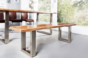 BANCUTA DIN LEMN MASIV MAMMUT 35946 - DESIGN VINTAGE - Img 4