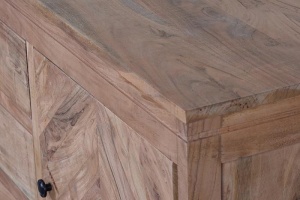 BUFET FENILA 6733, NATURAL/NEGRU, DIN LEMN MASIV DE ACACIA SI METAL, STIL VINTAGE G&C - Img 5