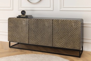 BUFET LIVING, SNAKE, 160CM, LEMN DE MANGO SI METAL, MARO/NEGRU, ARTIM GROUP SELECTION