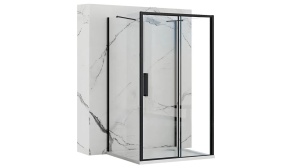 CABINA DE DUS REA RAPID SLIDE, CULISANTA, 110x90CM, NEGRU, DIN STICLA, CALITATE SUPERIOARA