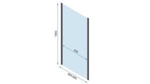 CABINA DE DUS REA RAPID SWING, 100x90CM, CROM, DIN STICLA, CALITATE SUPERIOARA - Img 7
