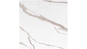 CADITA DE DUS REA BAZALT CARRARA, 90x90 CM, EFECT DE MARMURA ALBA, DIN COMPOZIT, CALITATE SUPERIOARA