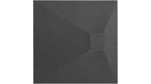 CADITA DE DUS REA MAGNUM, 90x90 CM, NEGRU, DIN COMPOZIT, CALITATE SUPERIOARA
