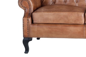 CANAPEA 1195, MARO, DIN PIELE NATURALA, STIL CHESTERFIELD G&C - Img 6