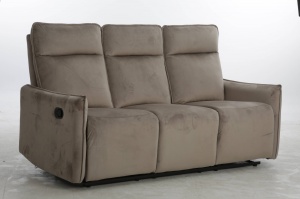 CANAPEA CONFORTABILA TRAVIS 3, BEJ 40, TAPITERIE DIN CATIFEA, CU FUNCTIE DE RABATARE, STIL MODERN, SIGNAL - Img 1