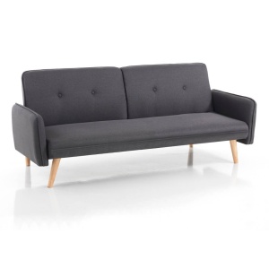 CANAPEA EXTENSIBILA 190CM, DEDE, COD 5716, STIL MODERN, REALIZATA DIN LEMN SI STOFA GRI