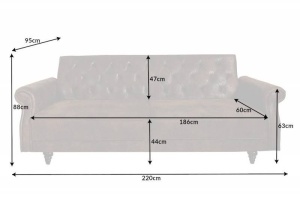 CANAPEA EXTENSIBILA,220CM, TAPITAT IN PIELE ECO, MARO ANTIC, ARTIM GROUP SELECTION - Img 7