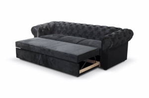CANAPEA EXTENSIBILA 3 LOCURI, VALENTINO, NEAGRA, DIN STOFA( CATIFEA) DE CALITATE SUPERIOARA - Img 5