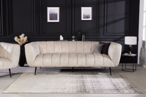 CANAPEA MODERNA, ELEGANTA 225CM, TEXTIL FIN, CATIFEA, SAMPANIE/NEGRU, DESIGN EXCLUSIVIST, ARTIM GROUP SELECTION